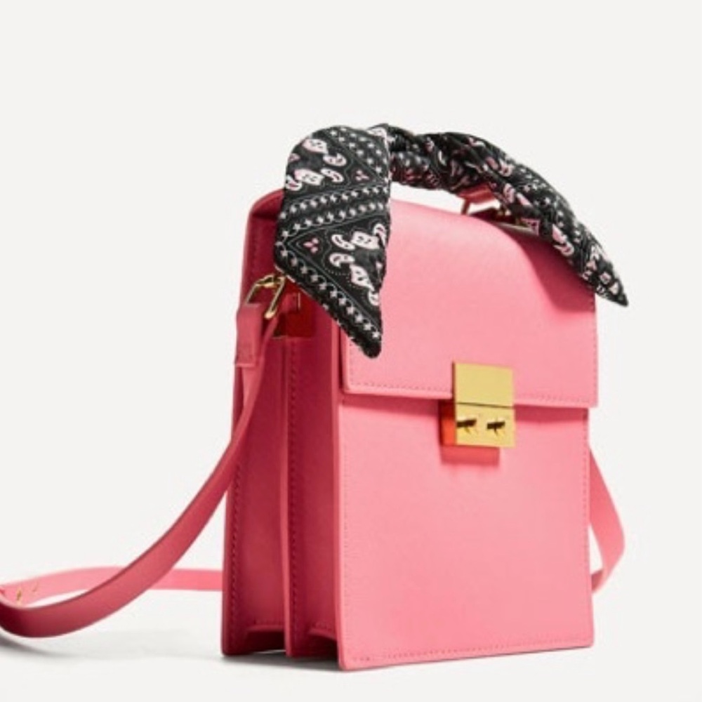Zara Yellow City Bag with Scarf